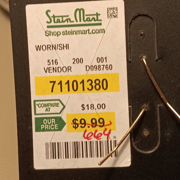 Carol Dauplaise Stein Mart gold tone chain tassel drop earrings - NWT - Picture 6 of 6